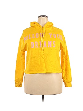Flirtitude Yellow Pullover Hoodie Size 