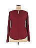 Liberty Love 100% Polyester Burgundy Long Sleeve Blouse Size XL - photo 2