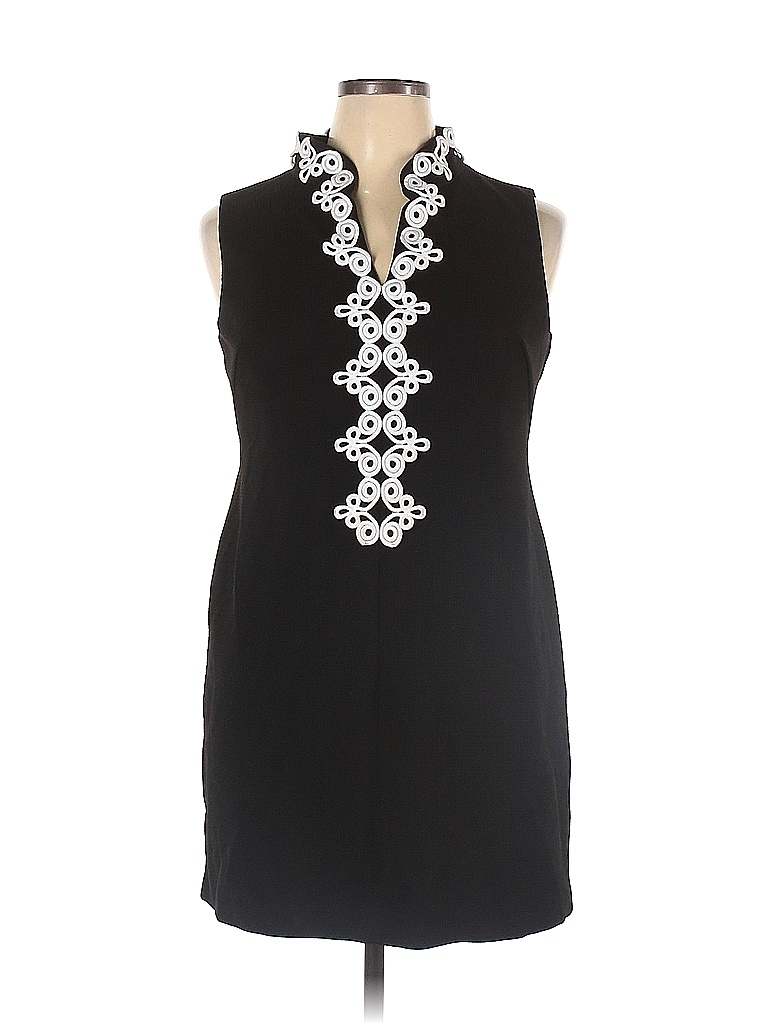 Jessica Howard Solid Black Casual Dress Size 16 65 off thredUP