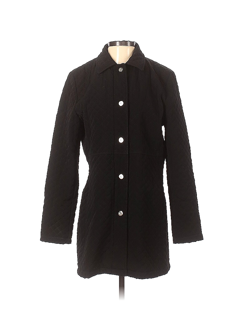 White Stag 100 Polyester Solid Black Coat Size 4 6 75 off thredUP