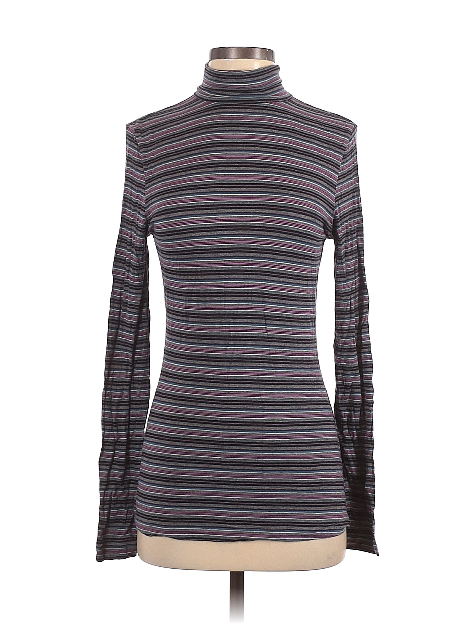 Cuddl Duds Stripes Gray Long Sleeve Turtleneck Size S 69 off thredUP