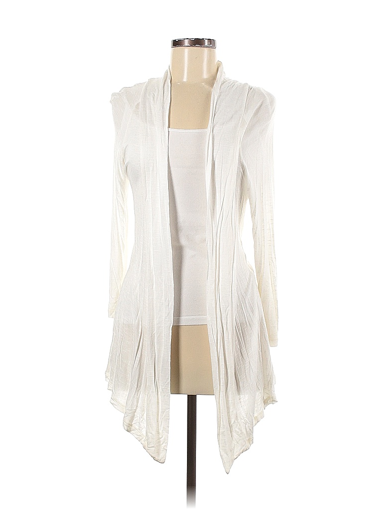 AB Studio 100% Rayon Solid White Cardigan Size XL - 70% off | thredUP