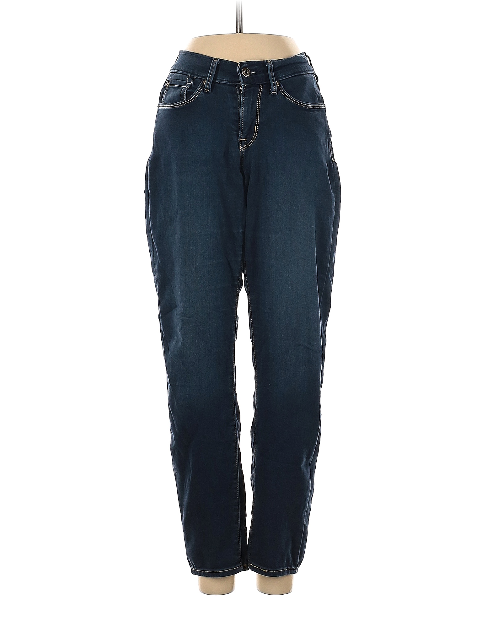 Denizen from Levi's Solid Blue Jeans Size 4 - 66% off | thredUP