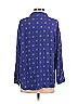 Intimately by Free People Polka Dots Blue Purple Long Sleeve Button-Down Shirt Size XS - photo 2