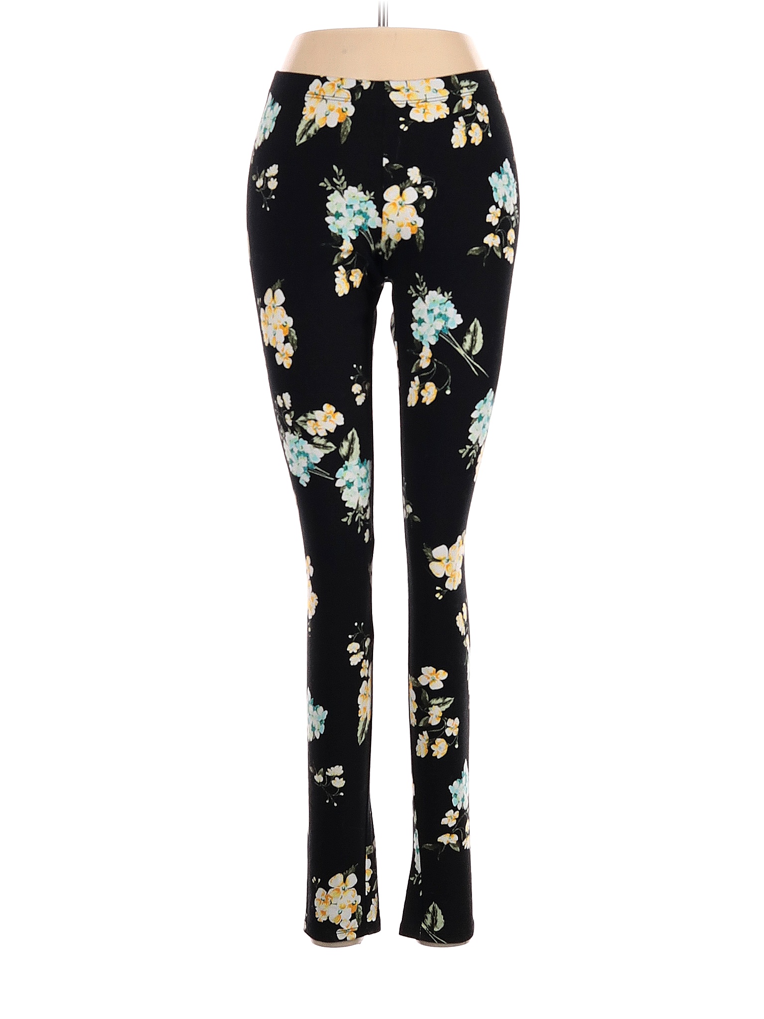 a.n.a. A New Approach Floral Black Leggings Size S - 70% off | thredUP