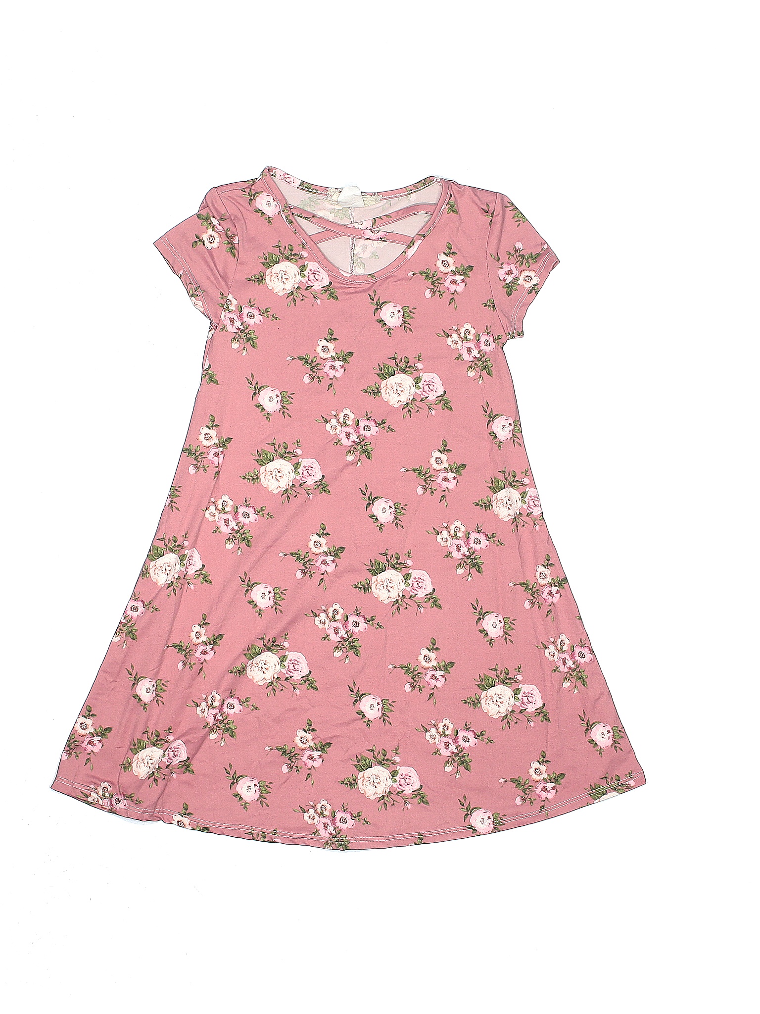 Btween Floral Pink Dress Size 10 - 67% off | thredUP