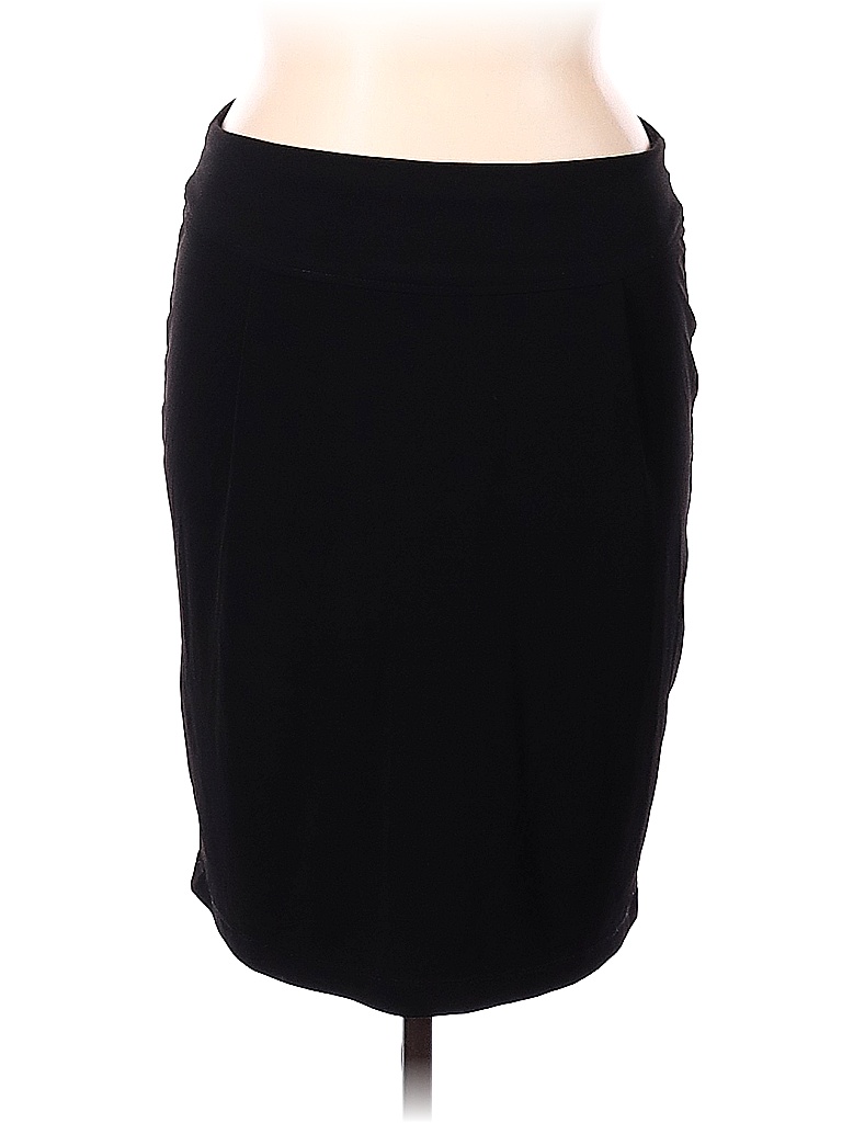 Coldwater Creek Solid Black Casual Skirt Size 14 88 off thredUP