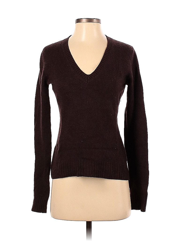 KIRKLAND Signature 100% Cashmere Solid Brown Cashmere Pullover Sweater ...