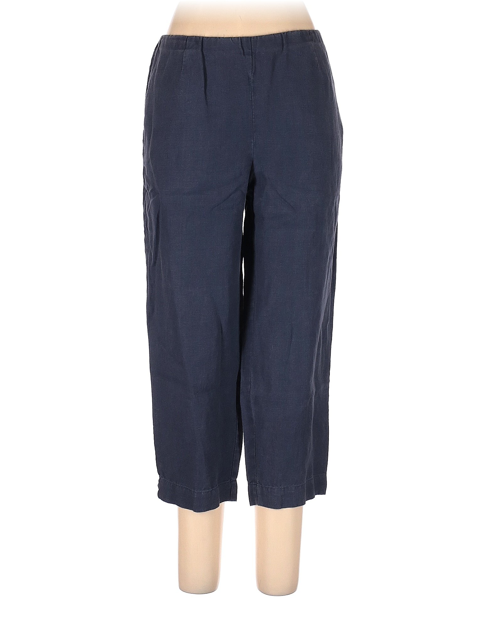 J.Jill 100% Linen Solid Blue Gray Linen Pants Size M - 78% off | thredUP