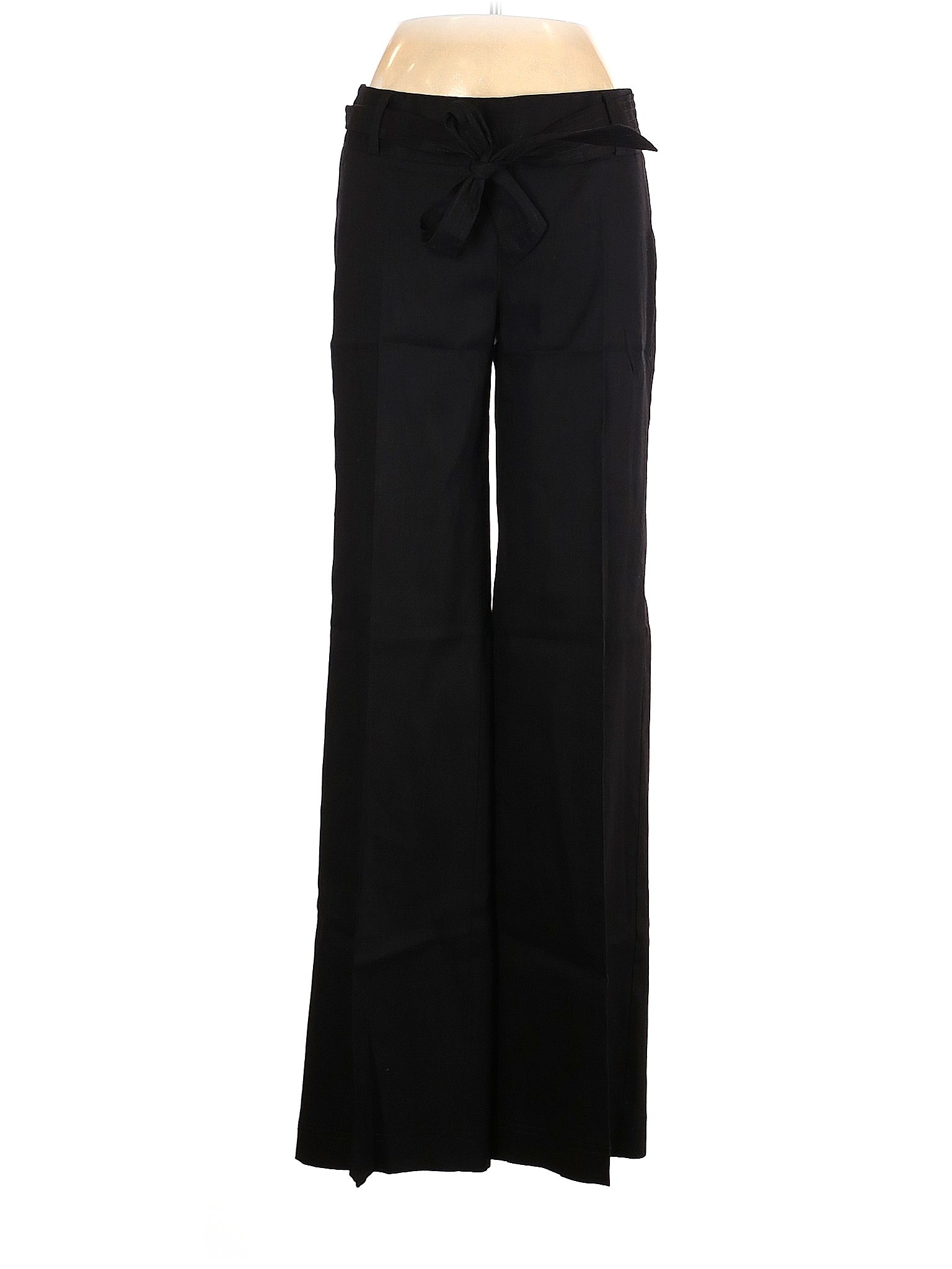 White House Black Market Solid Black Linen Pants Size 6 80 off thredUP