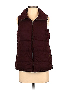 Polyester Solid Maroon Burgundy Vest 