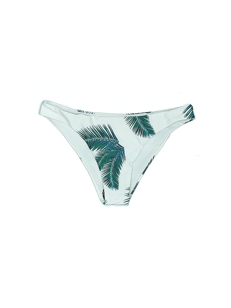 Zaful Tropical Graphic Green Blue Swimsuit Bottoms Size 6 - photo 1