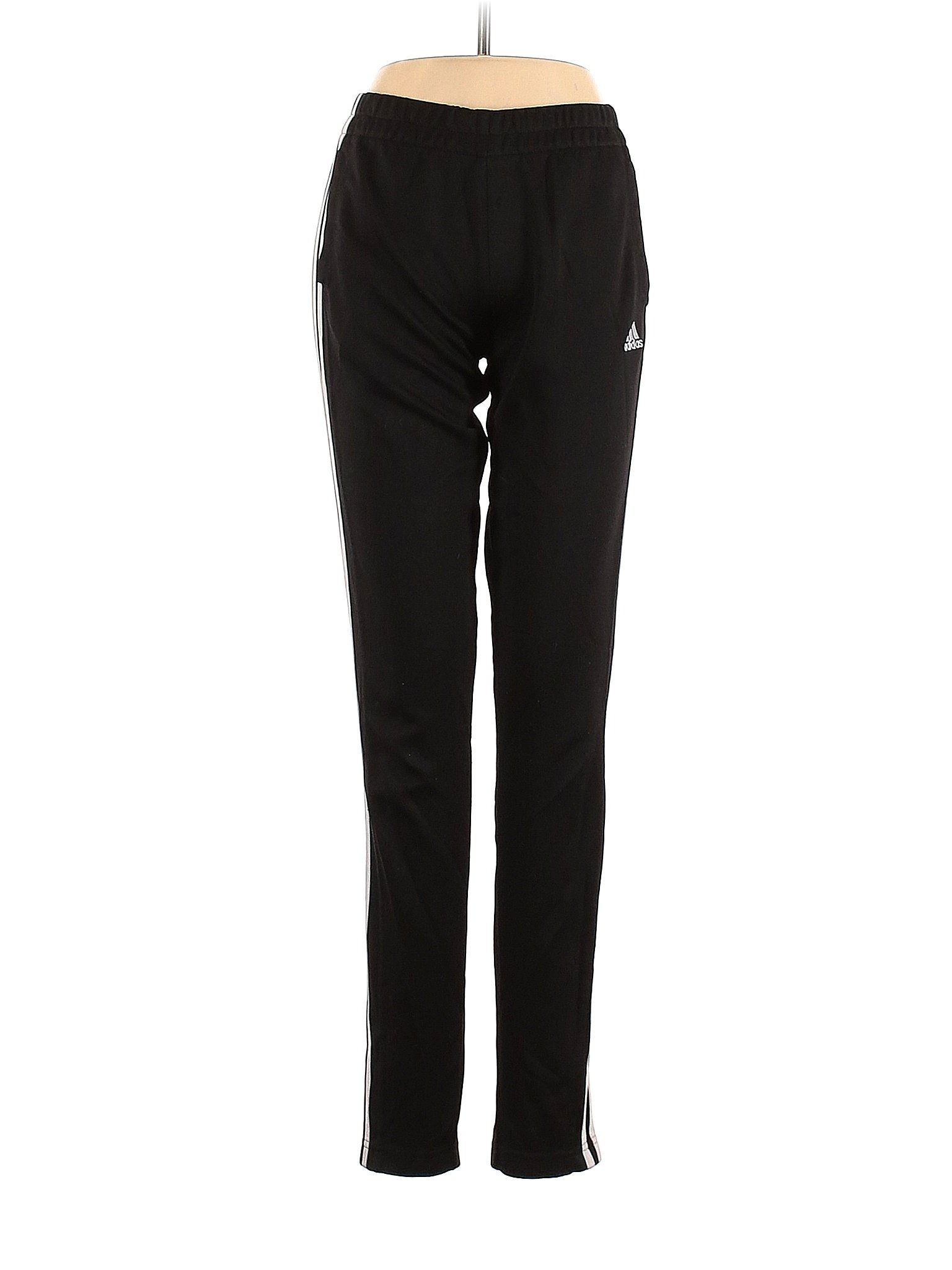 Adidas 100 Polyester Solid Black Track Pants Size S 85 off thredUP