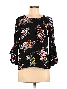 Lily Black Long Sleeve Blouse (view 1)