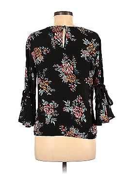 Lily Black Long Sleeve Blouse (view 2)