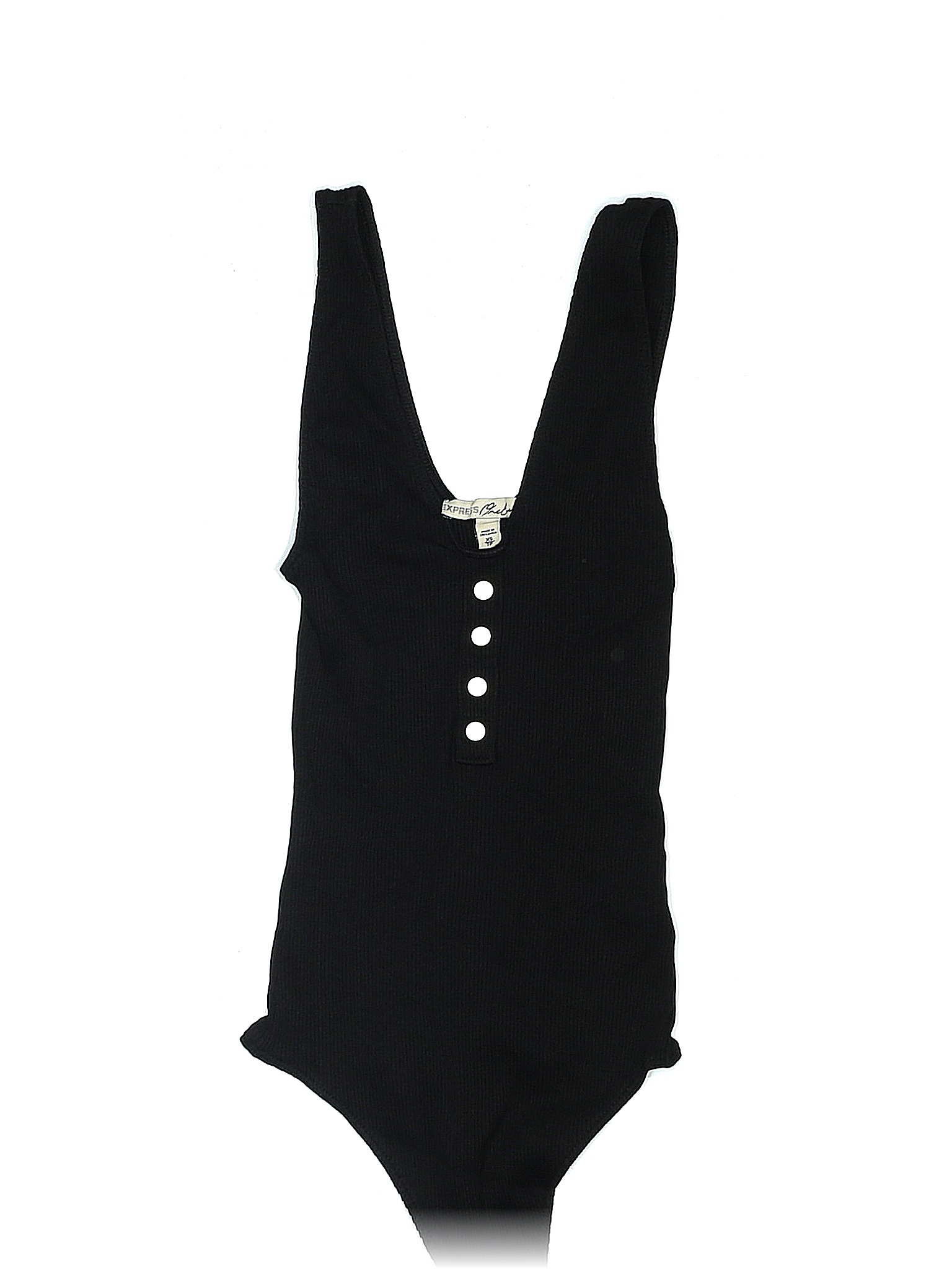 Express One Eleven Solid Black Bodysuit Size Xs 77 Off Thredup