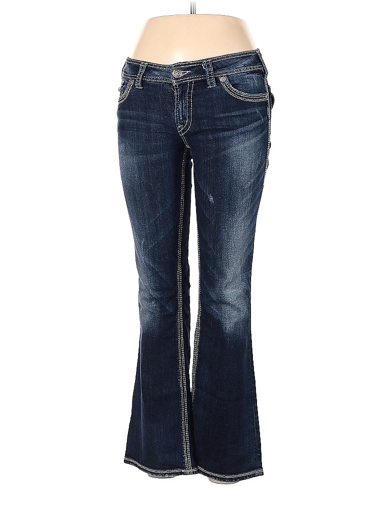Silver Jeans Co. Solid Blue Jeans 30 Waist - 63% off | thredUP