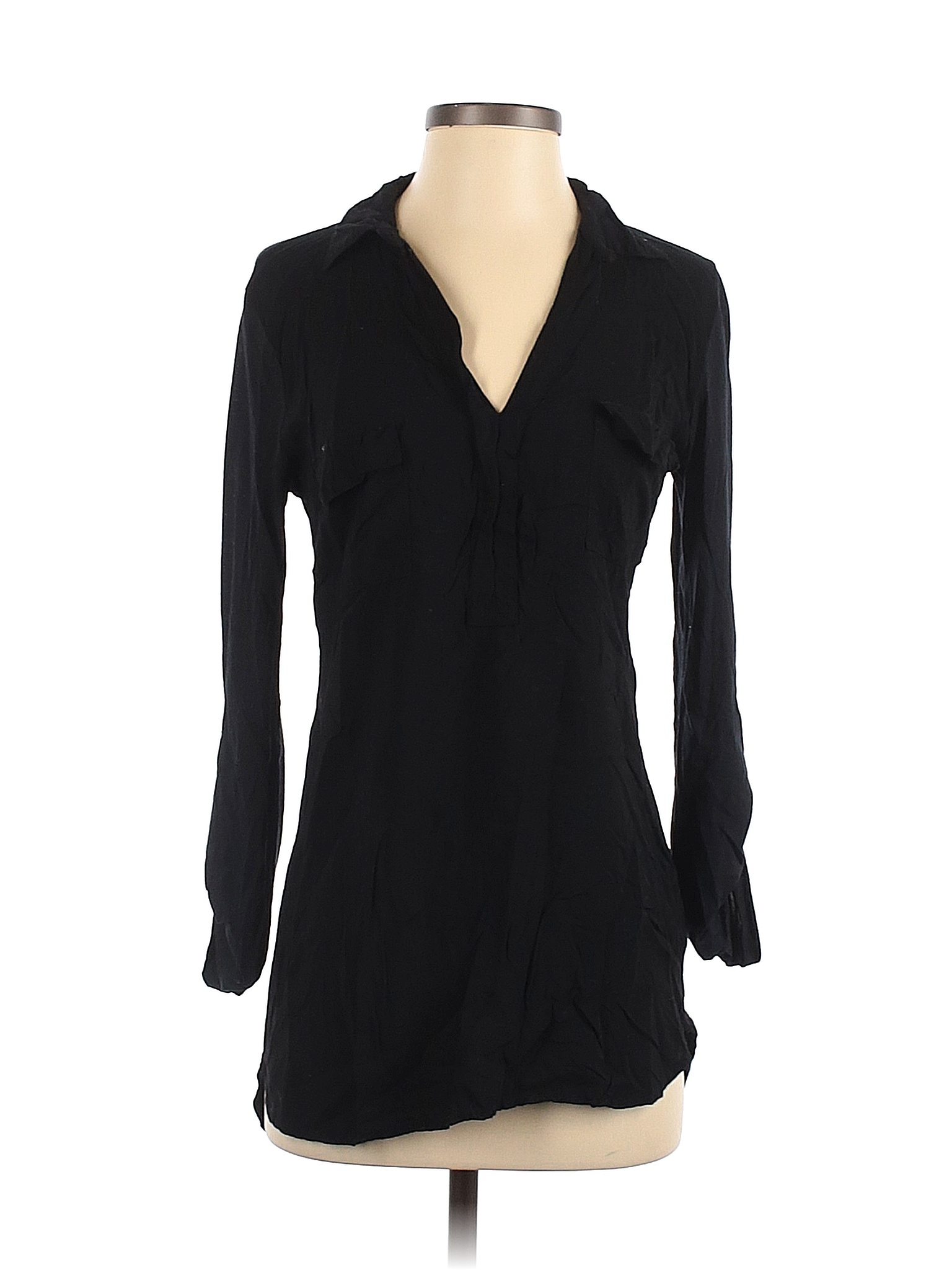 Splendid Top Splendid 100% Rayon Polka Dots Black Long Sleeve Top Size S - 89% off ...