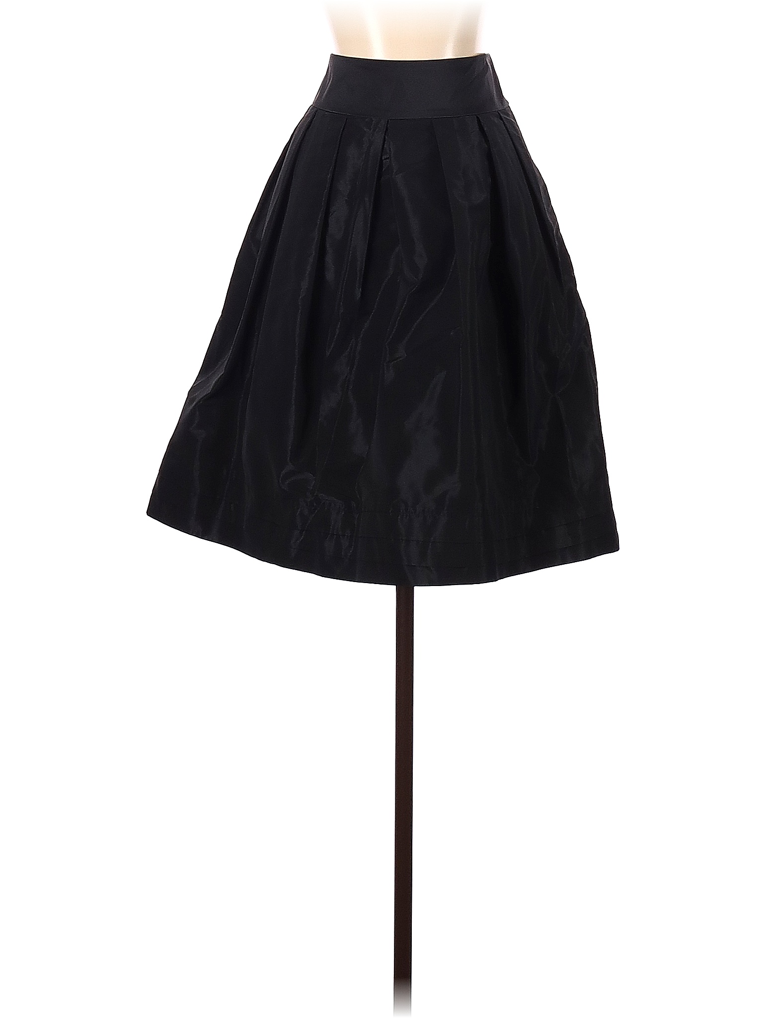 Banana Republic 100 Polyester Solid Black Casual Skirt Size 4 90