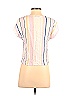 June & Hudson 100% Rayon Stripes Pink White Short Sleeve Blouse Size S - photo 2
