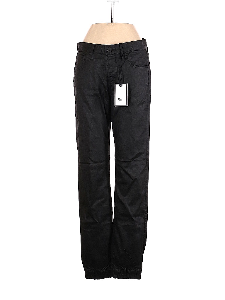 3x1 Solid Black Faux Leather Pants 25 Waist - 92% off | thredUP