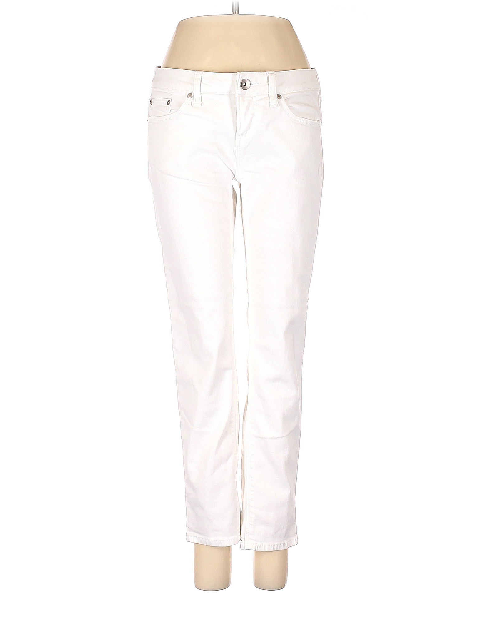 Jcpenney Solid White Jeans 27 Waist - 58% off | thredUP