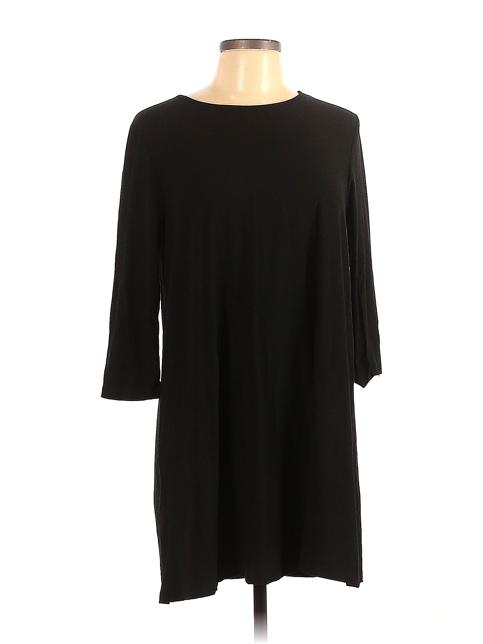 Bobbie Brooks Solid Black Casual Dress Size L - 66% off | thredUP