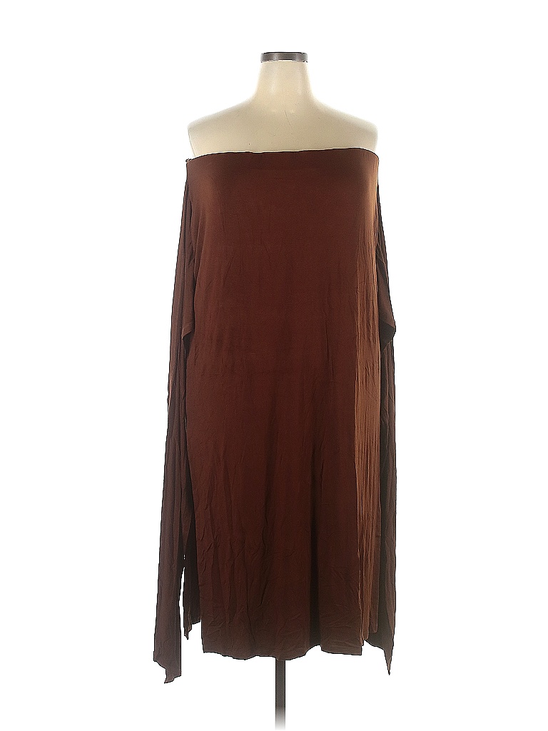 ELOQUII Brown Casual Dress Size 22 (Plus) - photo 1