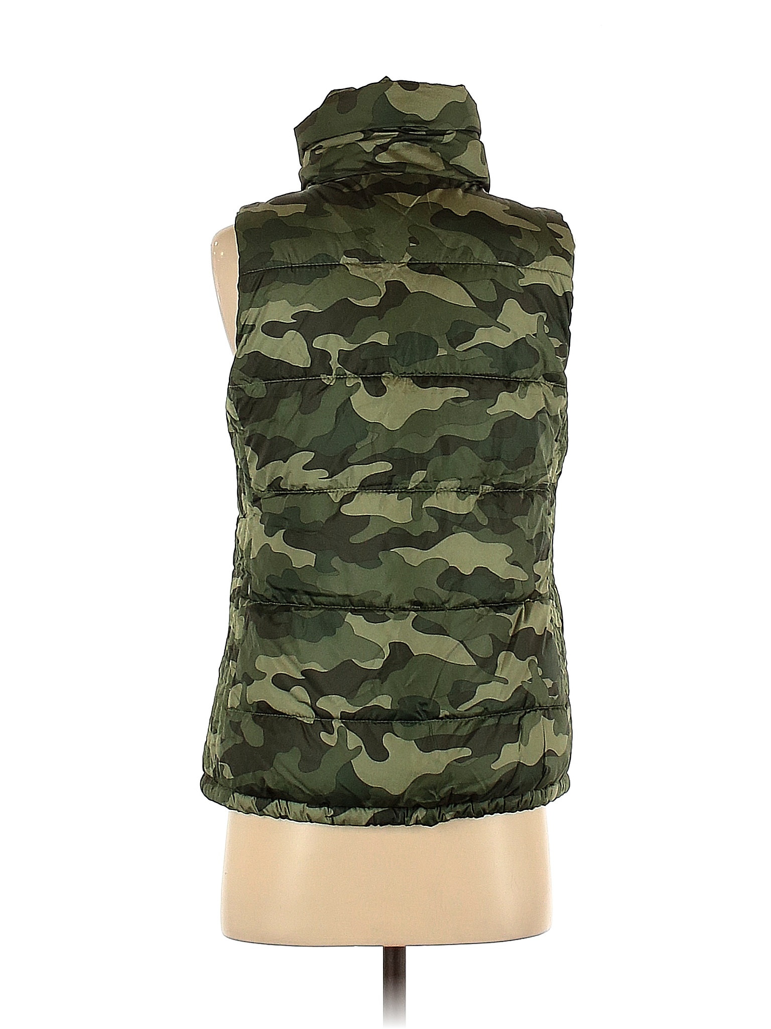 Old Navy 100% Polyester Camo Green Vest 