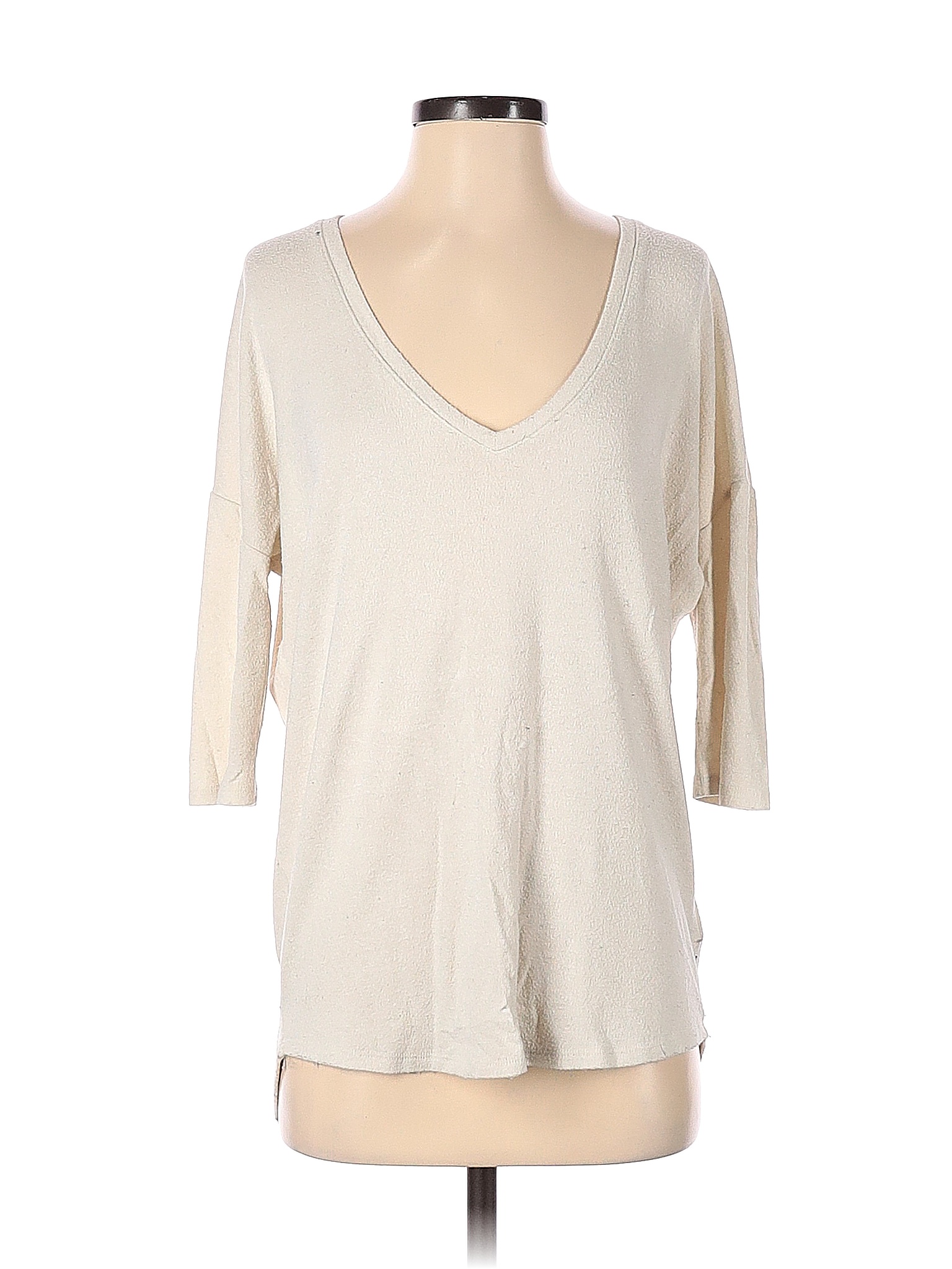 Eleven Ivory 3/4 Sleeve T-Shirt Size 