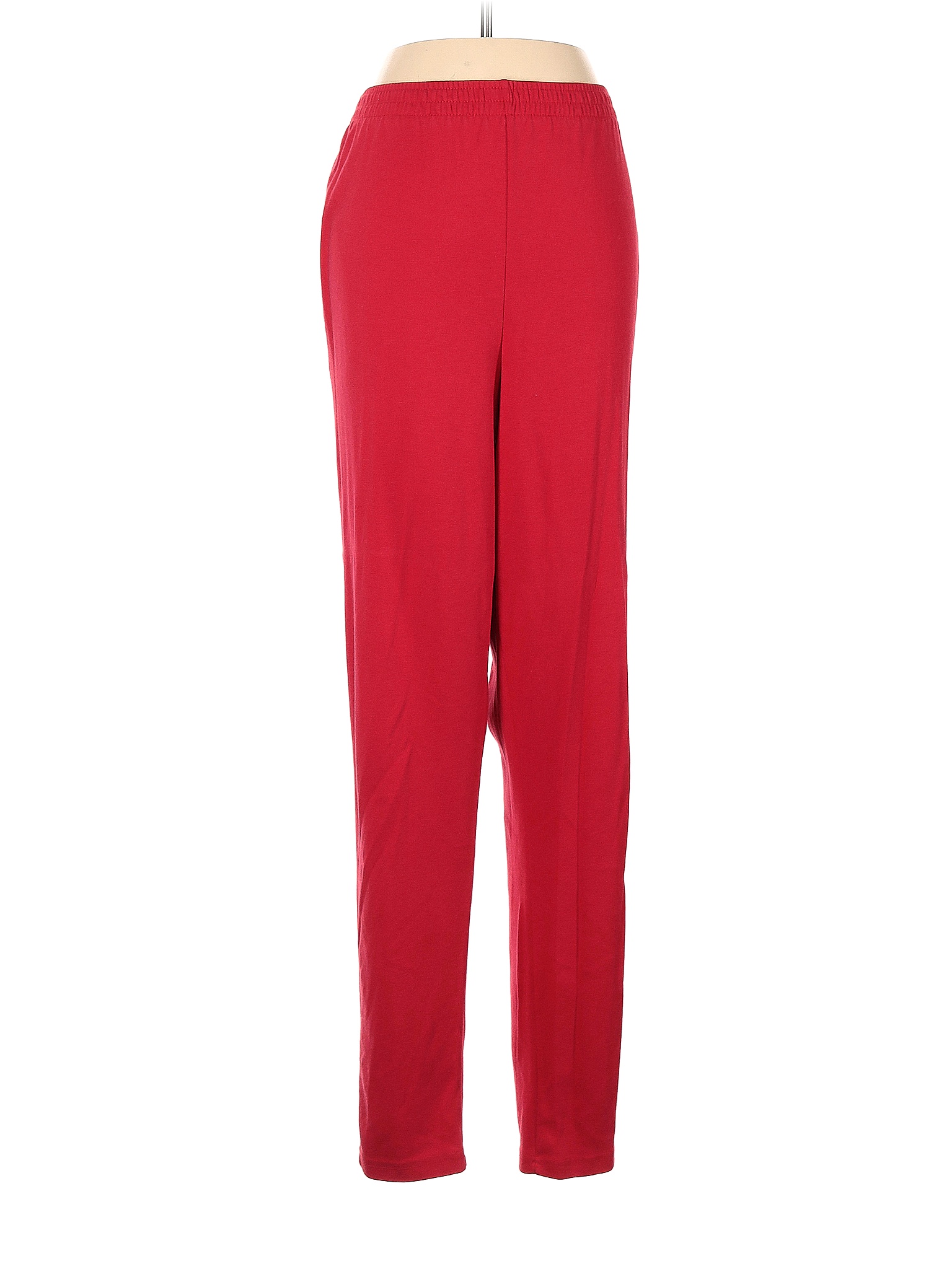 Cotton Red Casual Pants Size L 