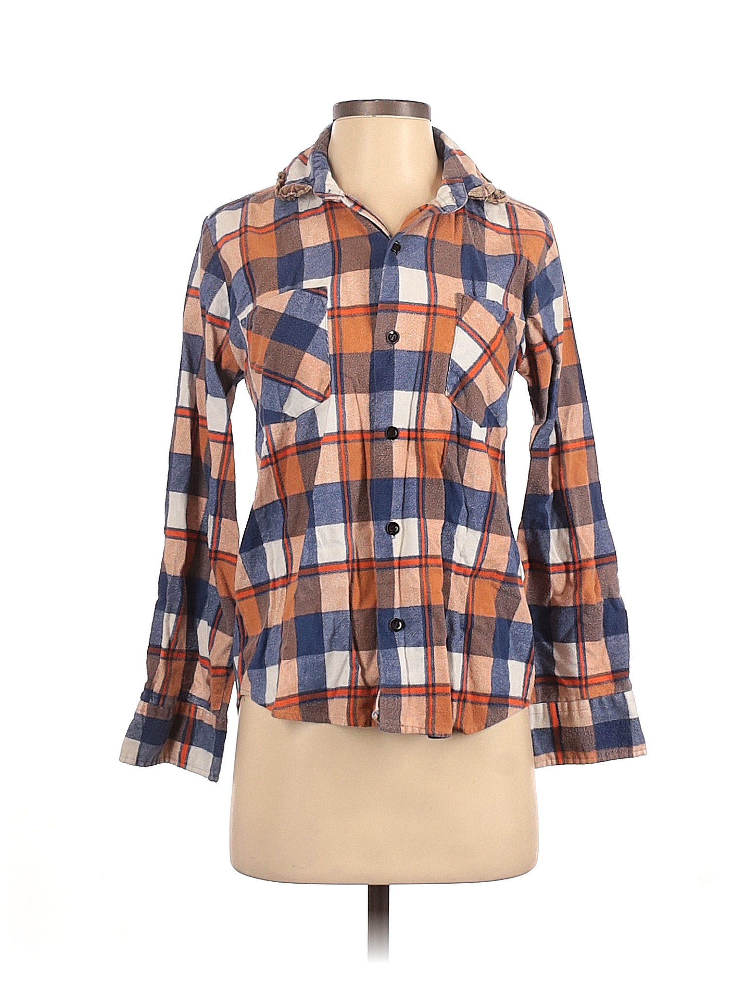 Urban Renewal Orange Long Sleeve Button Down Shirt Size S 80 Off