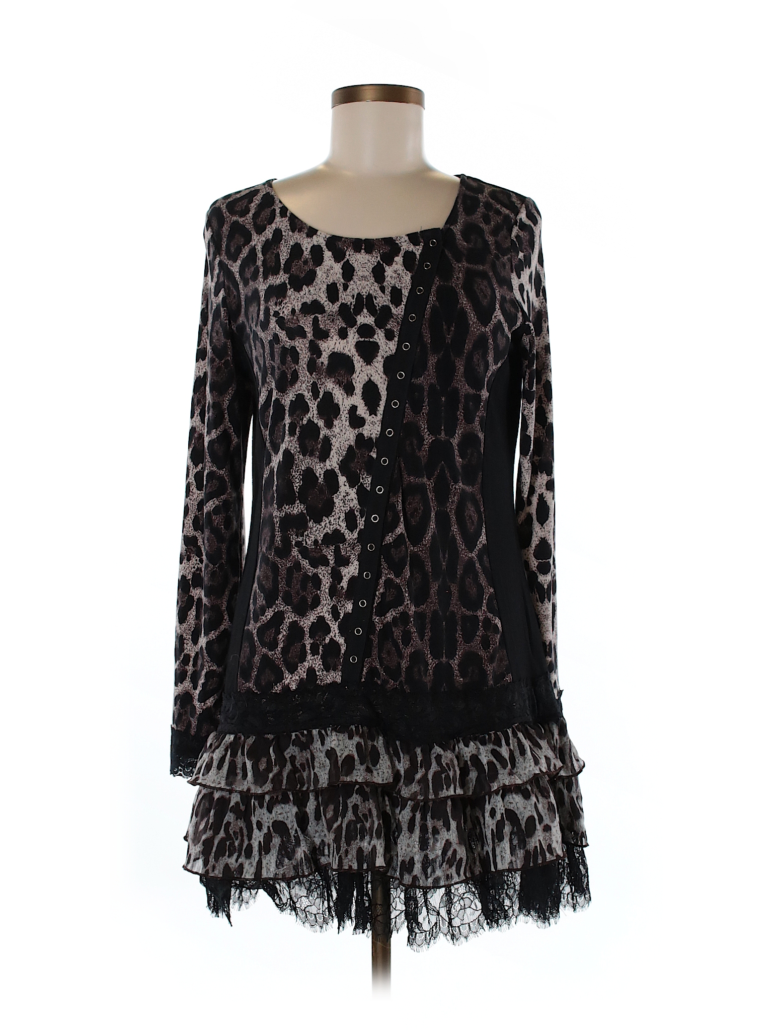 Alison Sheri Animal Print Black Casual Dress Size M - 83% off | thredUP