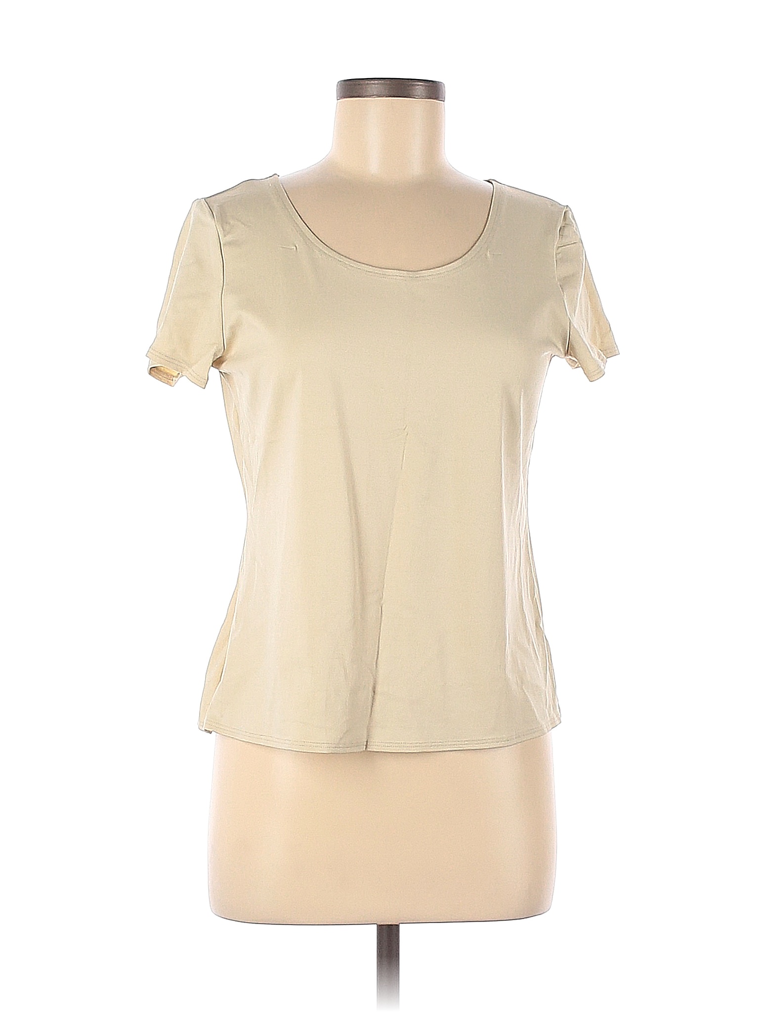 Notations Solid Tan Ivory Short Sleeve T-Shirt Size M - 61% off | thredUP
