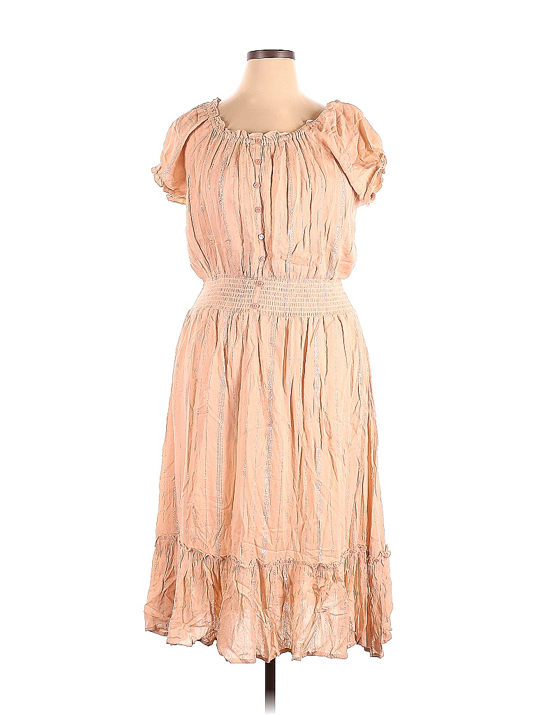 Mlle Gabrielle Pink Orange Casual Dress Size 1X (Plus) - 56% off | thredUP