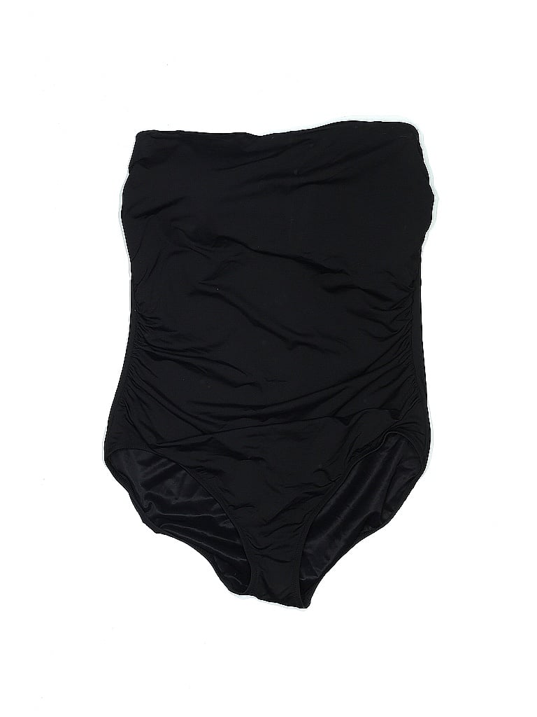 Lands' End Solid Black One Piece Swimsuit Size 16 - 60% off | thredUP