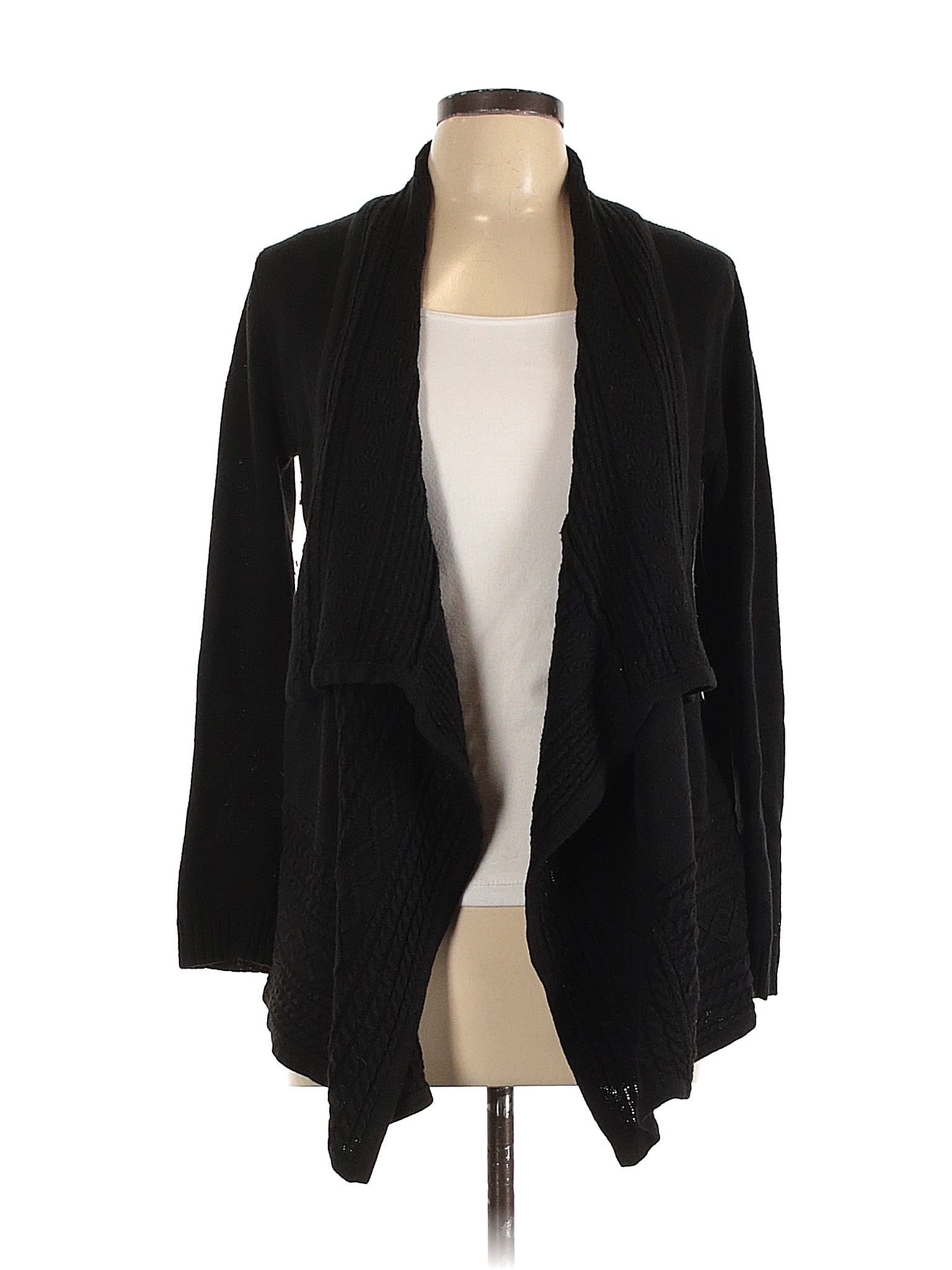 Cardigan Iz Byer California Noir Col V - Taille Junior L - Coton 100% - Occasion Très Bon état