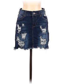 Wax Jean Denim Skirt (view 1)