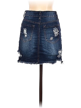 Wax Jean Denim Skirt (view 2)