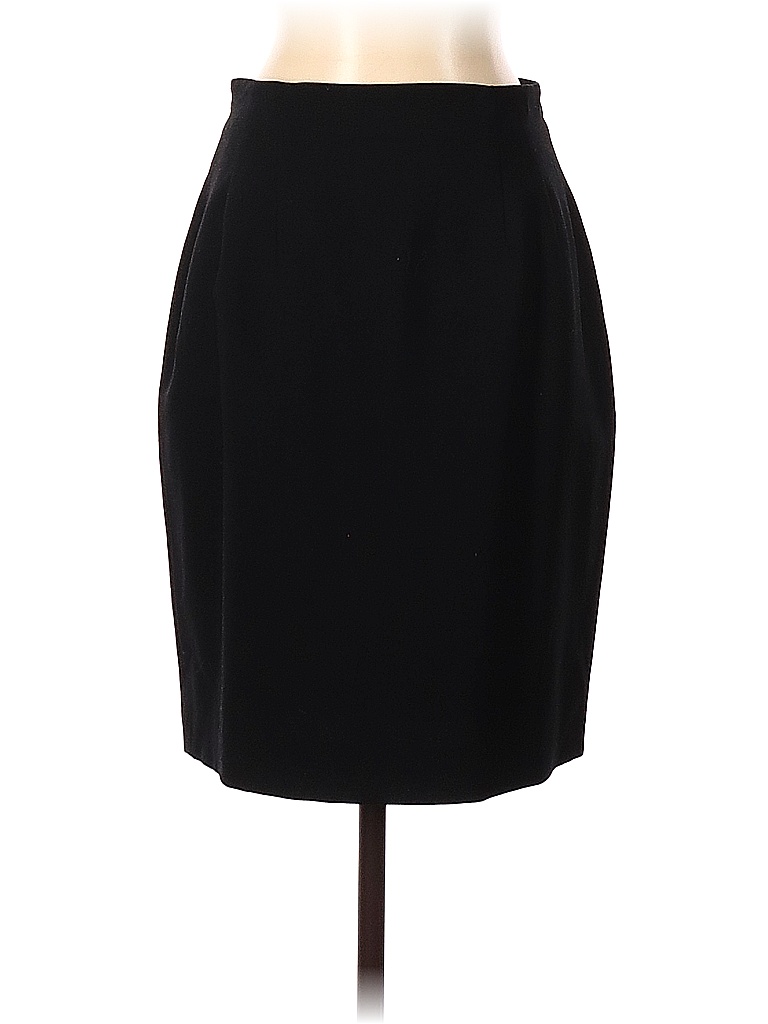 Talbots 100 Wool Solid Black Wool Skirt Size 8 (Petite) 93 off thredUP