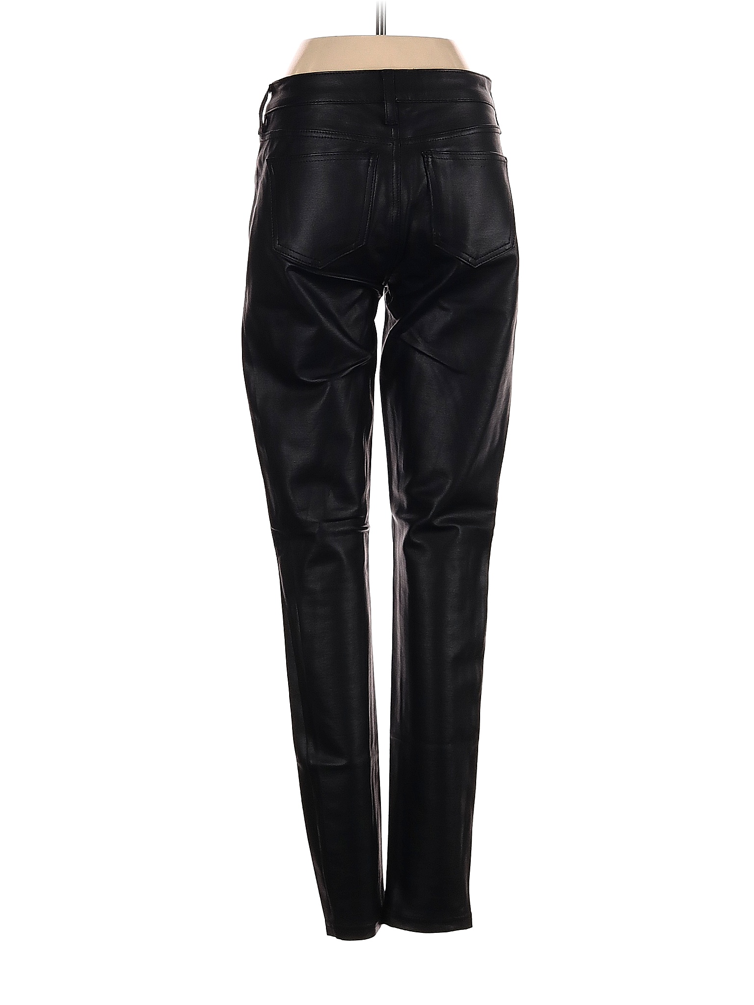 Celebrity Pink Black Faux Leather Pants 