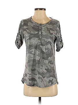 Delancey Gray Short Sleeve Henley 