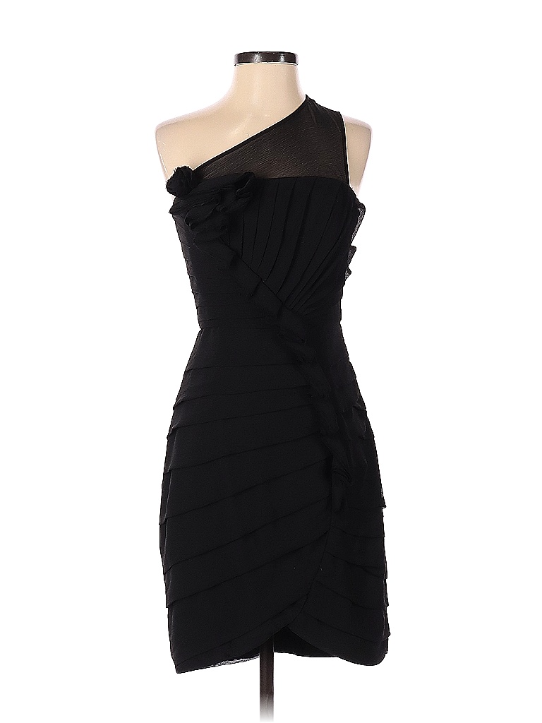 Assorted Brands 100 Polyester Solid Black Cocktail Dress Size 4 80