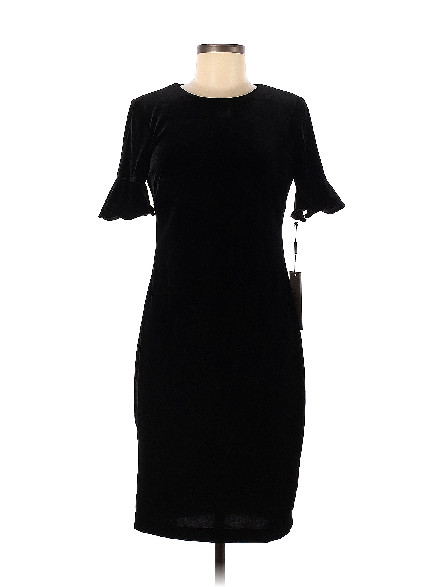 Calvin Klein Solid Black Casual Dress Size 6 - 65% off | thredUP