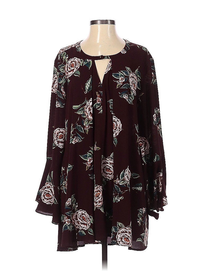 Jodifl 100% Polyester Floral Colored Brown Casual Dress Size S - 88% ...