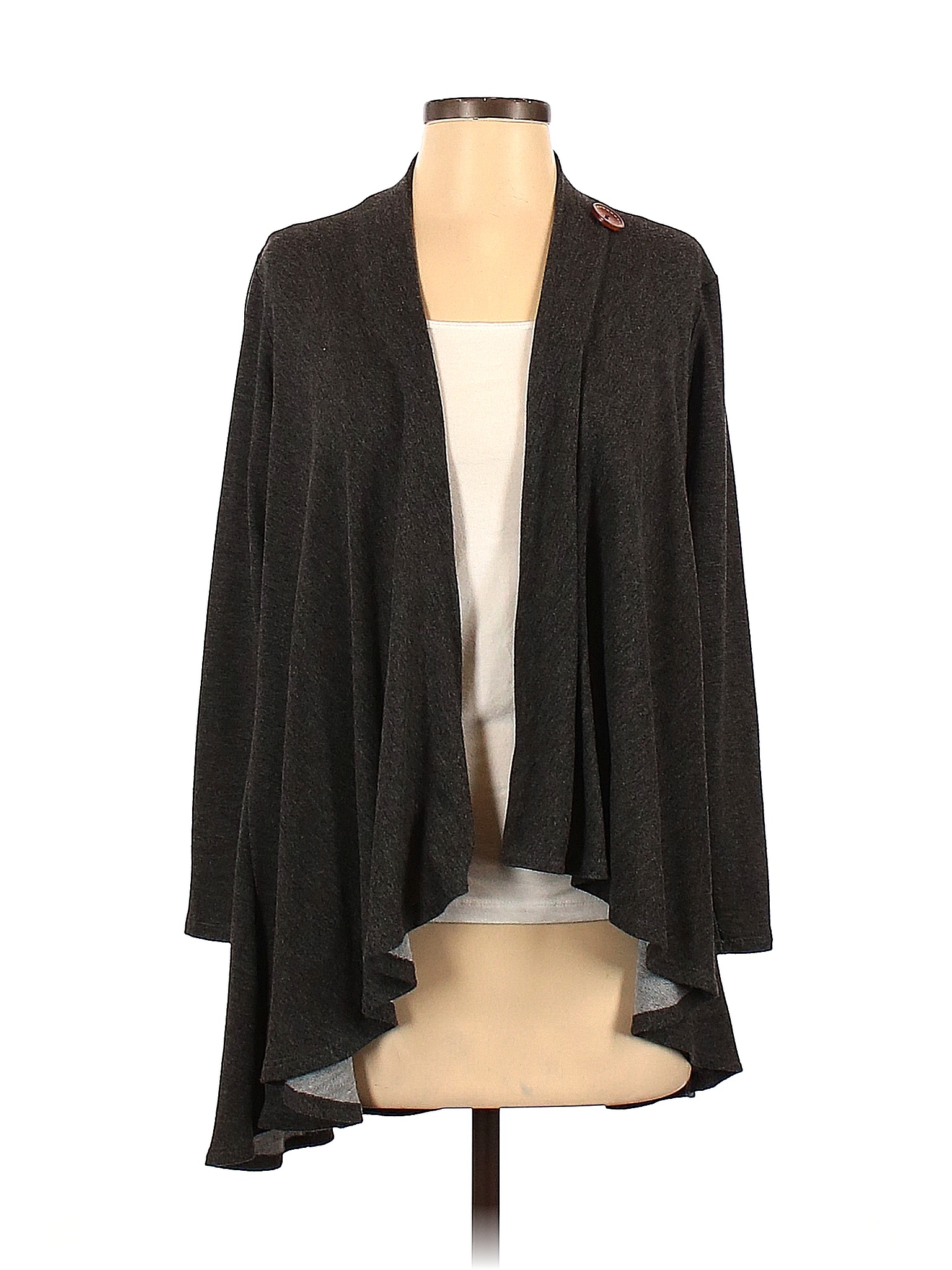 Bobeau Solid Color Block Black Gray Cardigan Size S - 85% off | thredUP