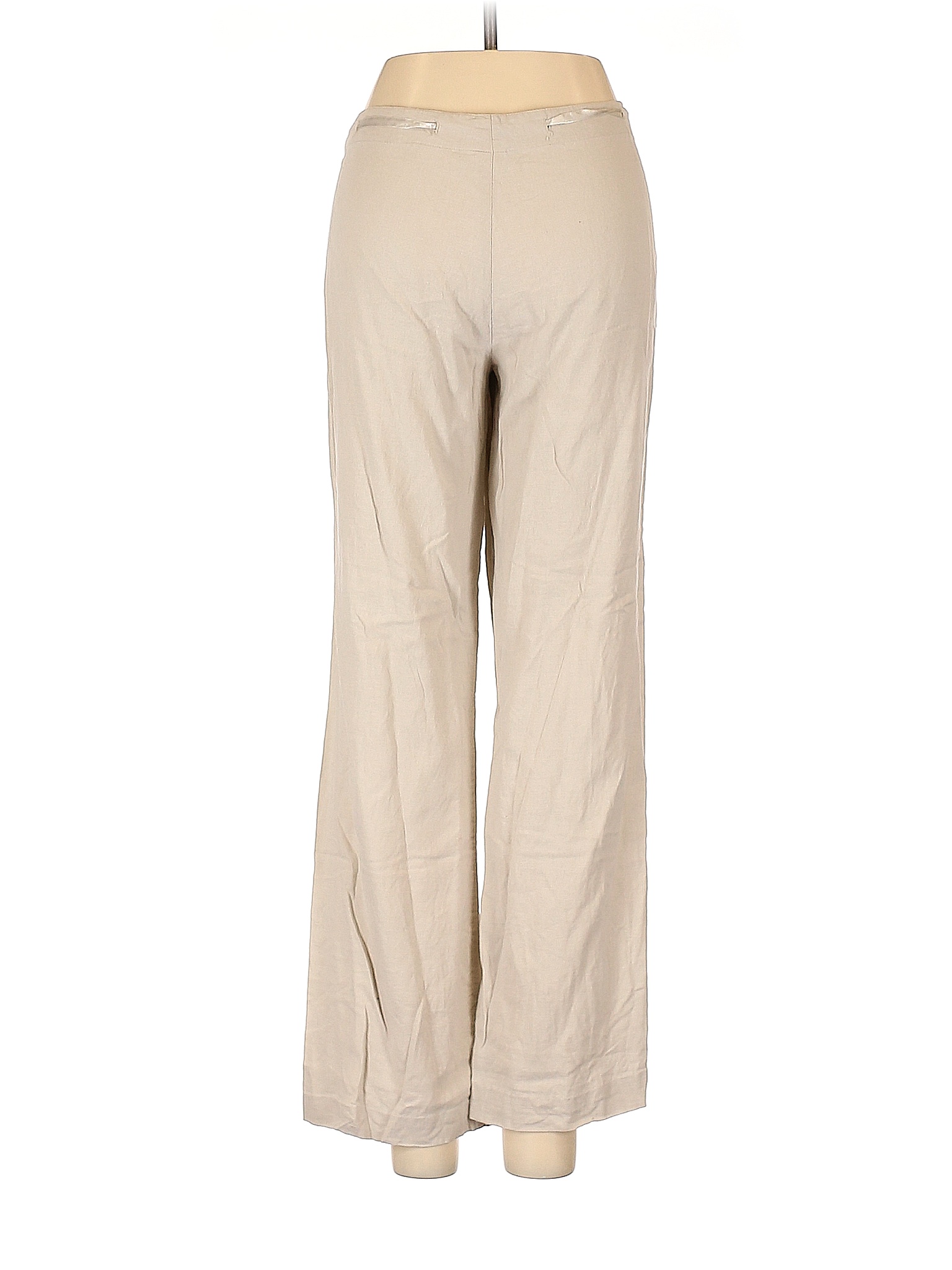 Guess Jeans Solid Tan Ivory Linen Pants 