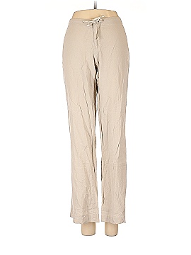 Guess Jeans Solid Tan Ivory Linen Pants 