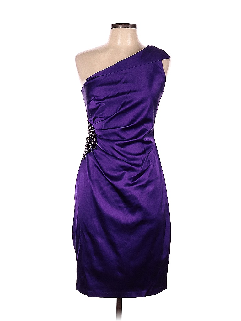 David Meister Purple Cocktail Dress Size 12 - photo 1