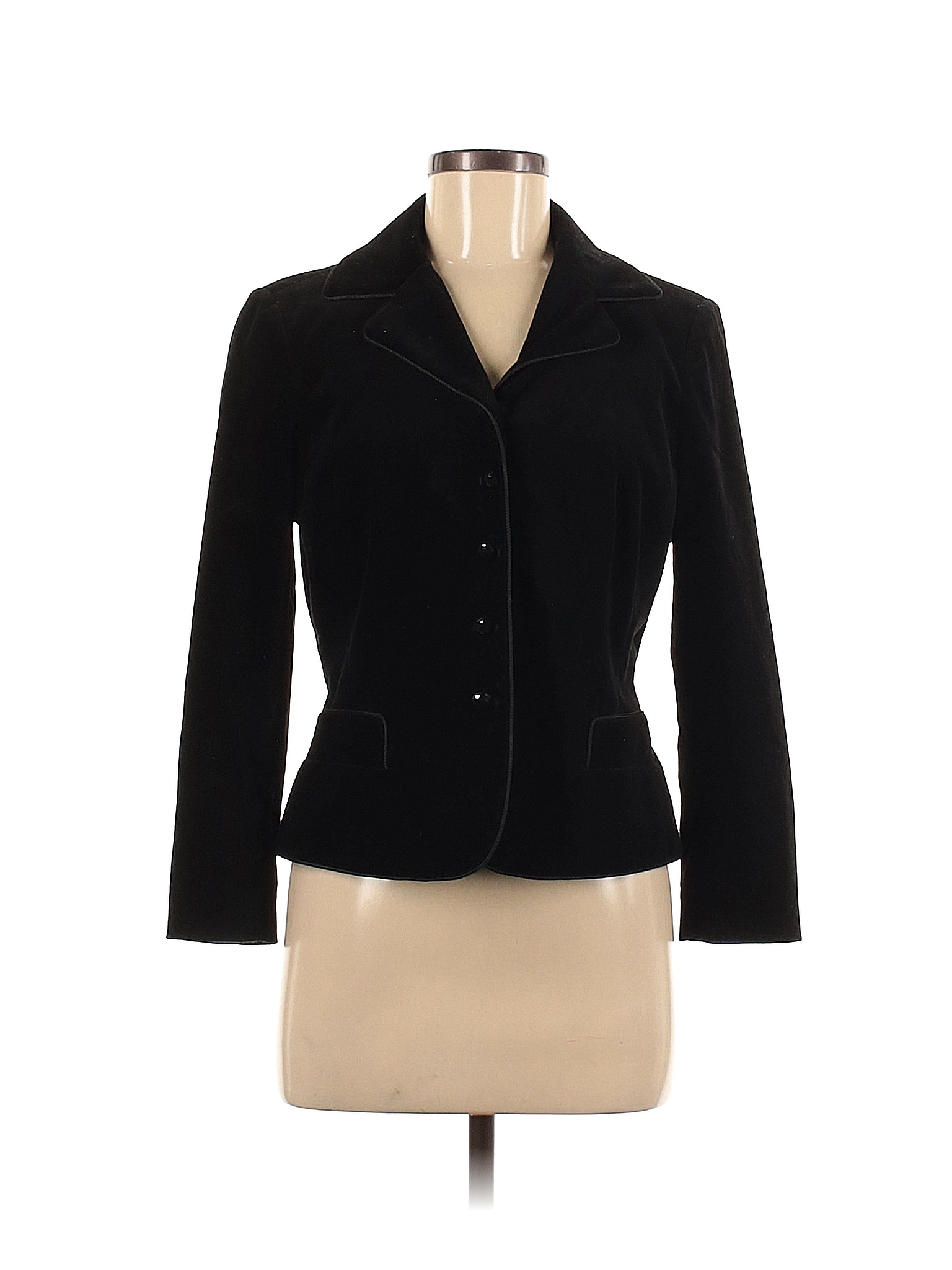 Halogen Solid Black Blazer Size M 85 Off Thredup